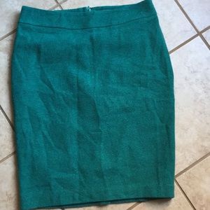 Merona emerald green wool skirt